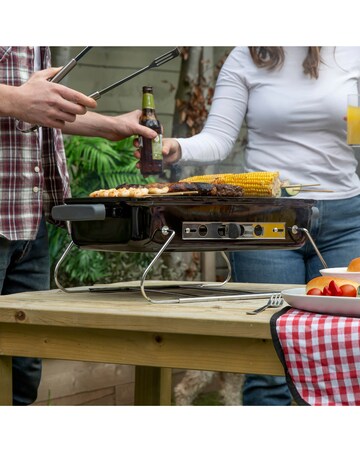 George Foreman Black Toolbox Charcoal BBQ