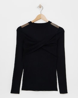 Joanna Hope Knit Jumper With Mesh Insert