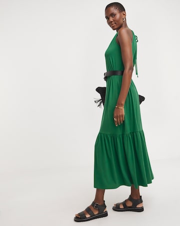 Soft Touch Jersey Halter Neck Maxi Dress
