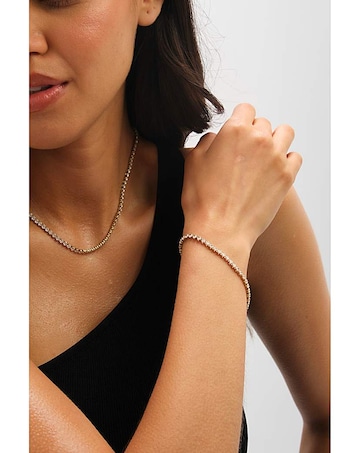 Jon Richard Waterproof Gold Plated Tennis Bracelet