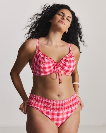 Simply Be Gingham Low Rise Bikini Brief