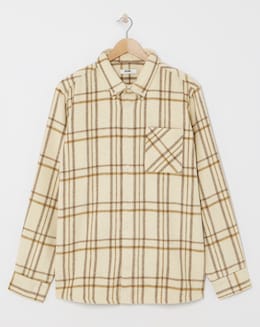 Long Sleeve Button Down Checked Flannel Shirt