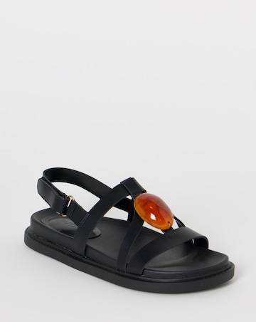 Mendoza Trim Detail Footbed Sandals - Wide Fit (E)