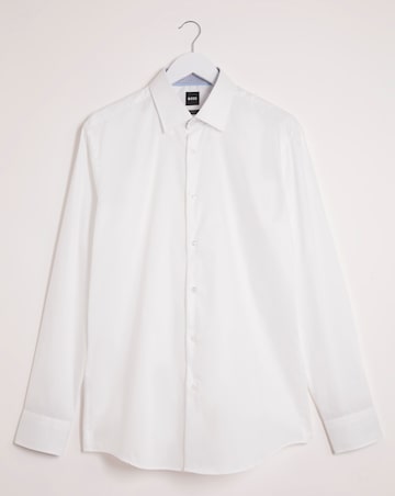 BOSS Long Sleeve Slim Fit White Shirt