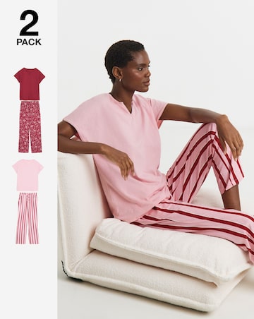 JD Williams (2 Pack) Cotton Pyjama Sets