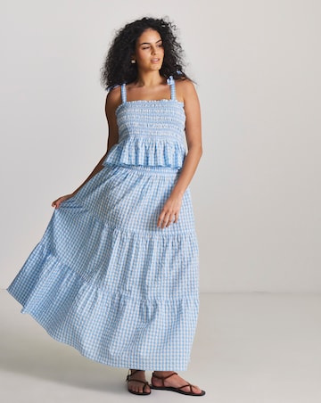 Beach To Beach Gingham Top And Skirt Beach Co-Ord