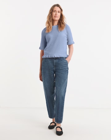 Frill Knit Short Sleeve Jumper