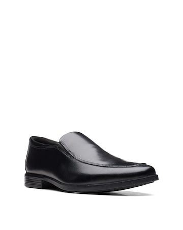 Clarks Howard Edge Shoes Wide Fit - Black