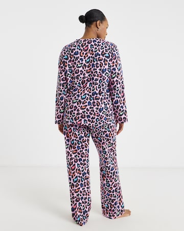 Pretty Secrets Value Long Sleeve Pyjama Set Leopard Print