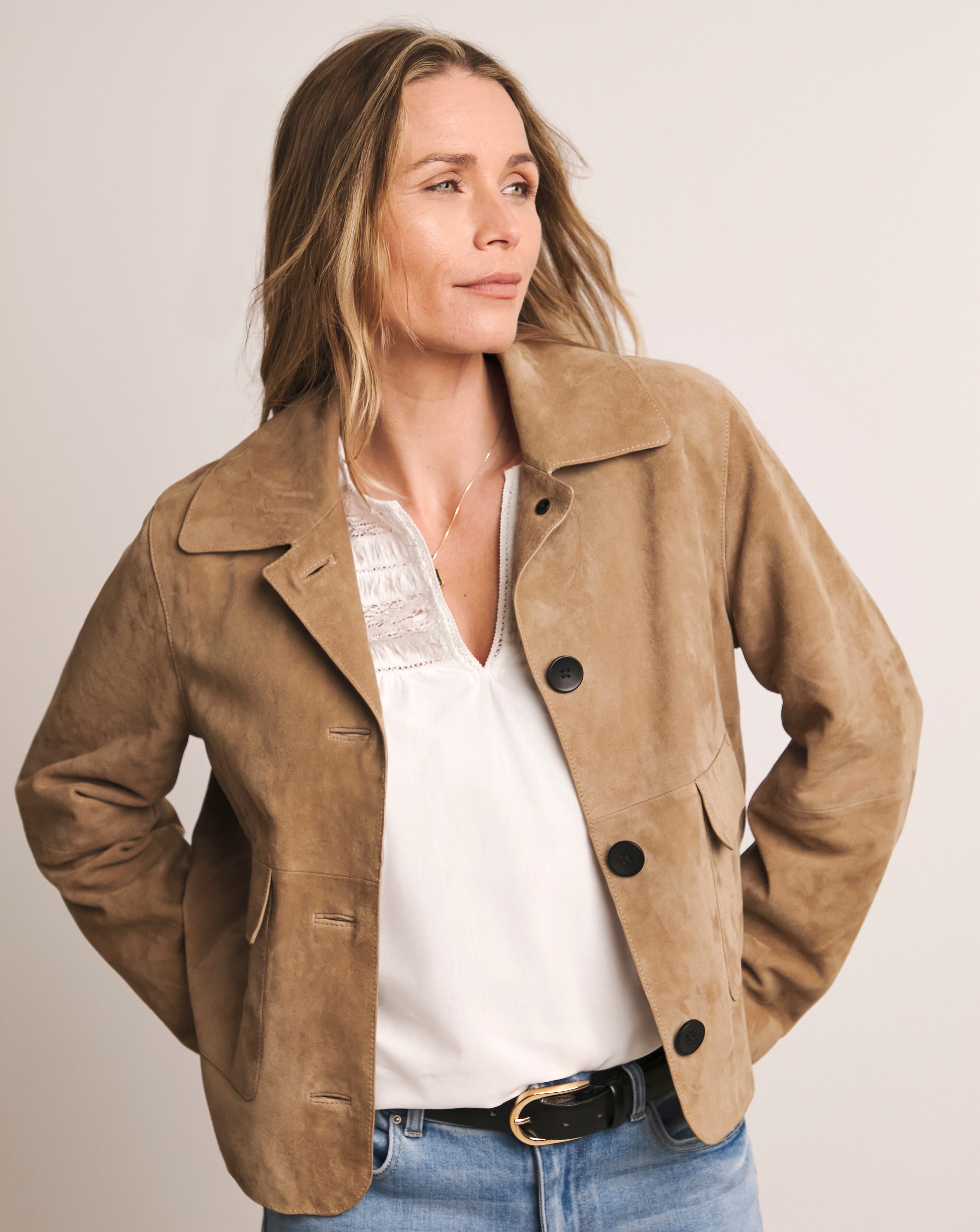 Anthology Suede Trucker Jacket | Fashion World