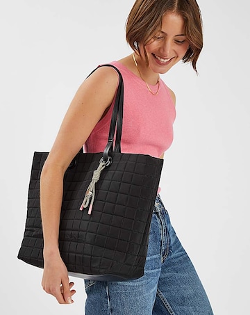 Accessorize Quilted Nylon Tote Bag