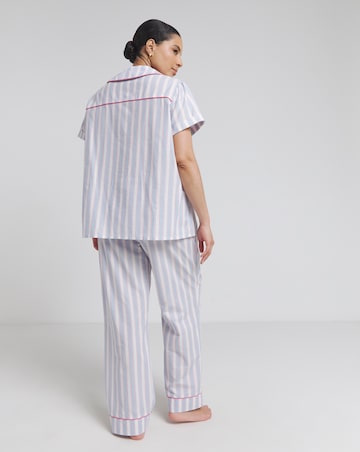 Cotton Button Through Striped Pyjama Set