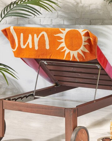 Catherine Lansfield Bright Block Stripe Lounger Beach Towel
