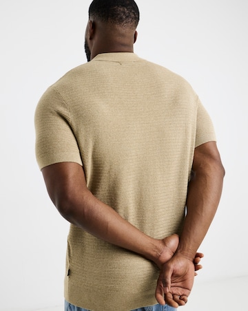 Jack & Jones Premium Riley Knitted Polo - Natural