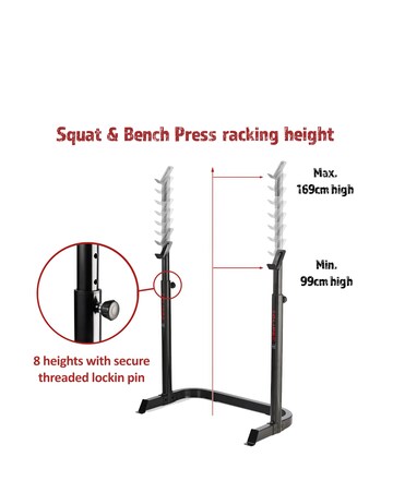 Marcy BE3000 Mid Width Bench and Adjustable Squat Rack
