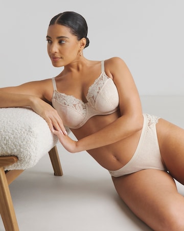 Pretty Secrets (3 Pack) Harper Lace Ribbed Full Cup Wired Bras (B-G)
