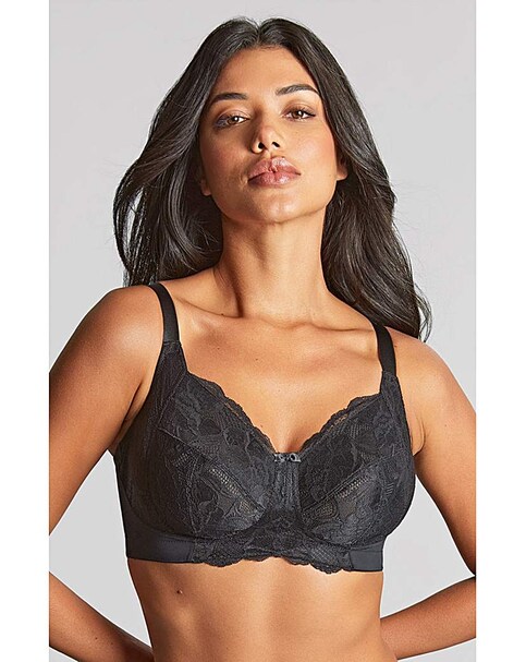 Panache Rocha Lace Full Cup Non Wired Bra Black