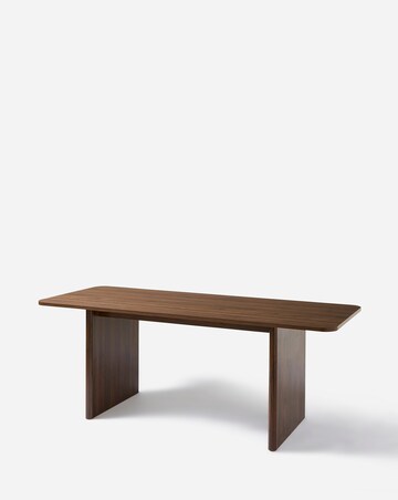 Oslo Panel End Dining Table with 6 Emilie Chenille Chairs