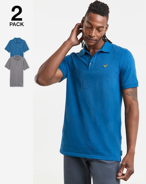 Voi 2 Pack Cotton Pique Polos - Long Length