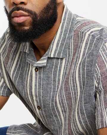 Textured Stripe Co-ord Shirt