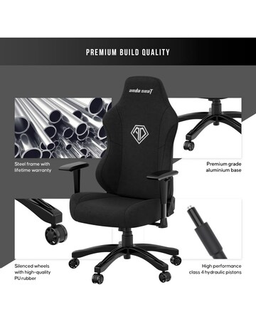 AndaSeat Phantom 3 Premium Gaming Chair - Black Fabric