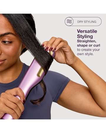Shark SilkiPro Straight Hair Straightener + Dryer in One Tool HT401UKPU Purple