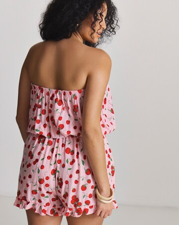 Simply Be 2 Pack Value Cherry Print Beach Playsuits