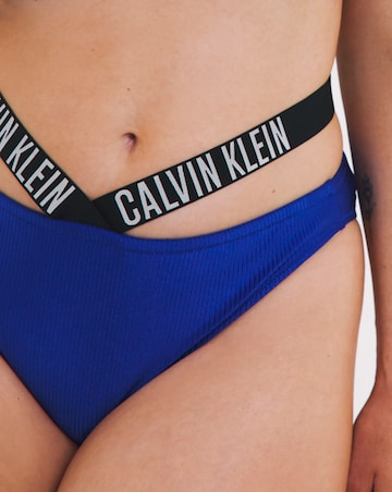 Calvin Klein Intense Power Rib High Leg Cheeky Bikini Bottom