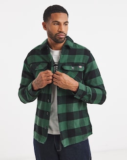 Dickies Fleece Lined Sacramento Flannel Shirt - Pine