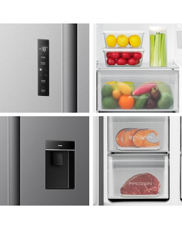 Fridgemaster MS91558DES NonPlumbed Total No Frost American Fridge Freezer Silver