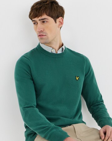 Lyle & Scott Cotton Crew Neck Jumper - Green