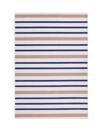 Coastal Stripe Washable Easy-Care Rug