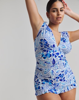 MAGISCULPT Medium Control Cap Sleeve Swimdress