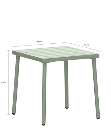 Charles Bentley Green Stripe Bistro Set
