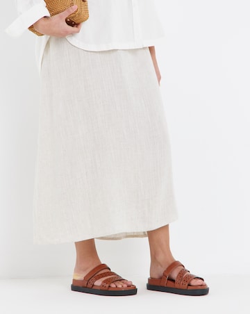 Cyra Laser Cut Detail Footbed Sandals - Wide Fit (E)