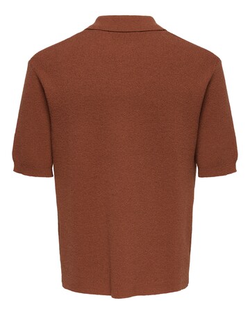 Only & Sons Sean Kitted Polo - Rust