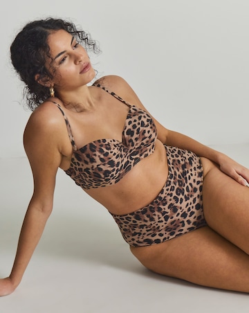 MAGISCULPT Medium Control Foldover Bikini Bottoms Leopard Print