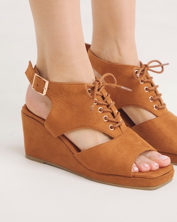 Ariana Shoe Boot Wedge Sandals - Extra Wide Fit (EEE)