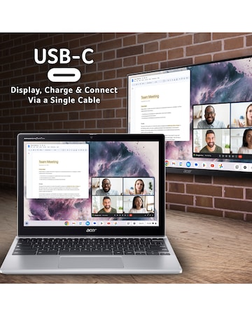 Acer Spin 312 2 in 1 Chromebook - 12in Intel N100 Touchscreen 4GB 128GB