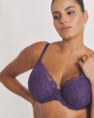 Pretty Secrets (2 Pack) New Ella Padded Plunge Wired Bras (B-G) Fig/Cherry