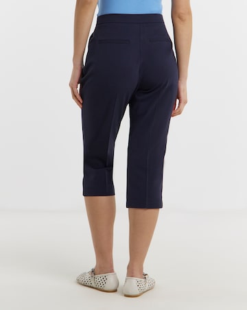Navy Capri Cropped Trousers