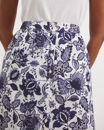 Anise Navy Print Tiered Co-Ord Maxi Skirt