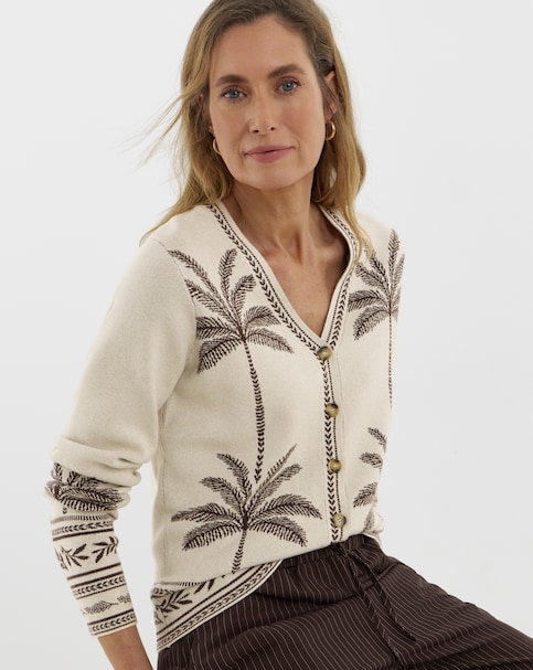 Graphic Knitted Cardigan