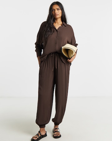 Chocolate Crinkle Balloon Trouser