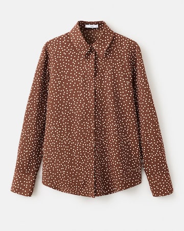 Mango Spot Print Blouse