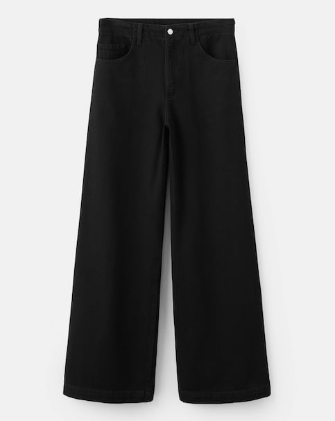 Mango Mid Rise Wide Leg Jean
