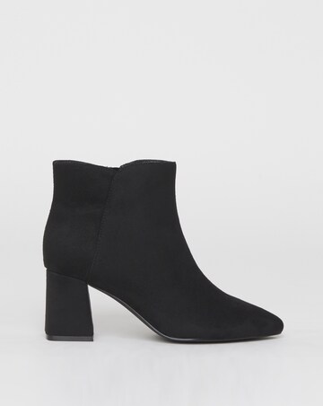 Salsa Pointed Block Heel Ankle Boots - Wide Fit (E)