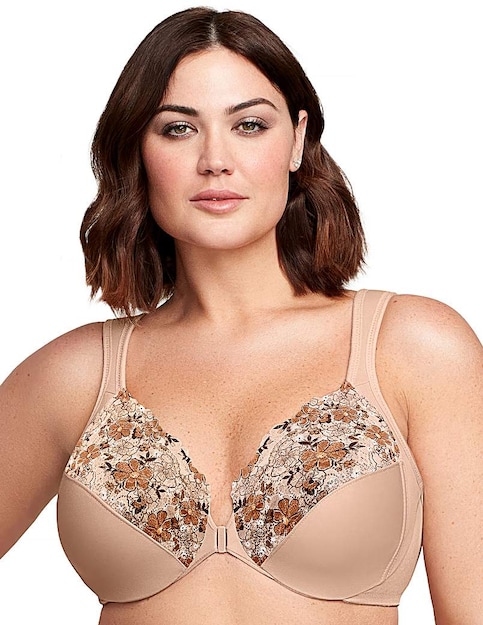 Glamorise Plus Size WonderWire Front-Fastening Bra 1245