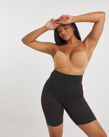 Naomi&Nicole Fuller Figure Firm Control Tummy Shaping HiWaist Thigh Slimmer Blk