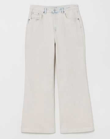 Simply Be Bleach Wash 00s Wide Leg Jean